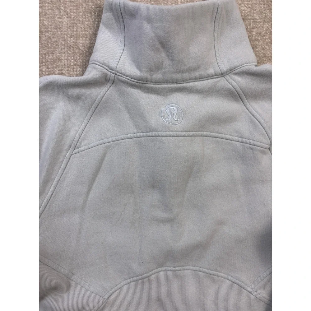 Lululemon Scuba Oversized Half Zip Hoodie Light Blue XS/S Pullover Sweatshirt